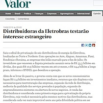 Distribuidoras da Eletrobras testaro interesse estrangeiro